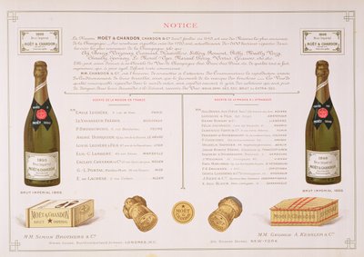 Agenti in tutto il mondo e campioni di imballaggio, da Le France Vinicole, pub. da Moet & Chandon, Epernay da B. Arnaud